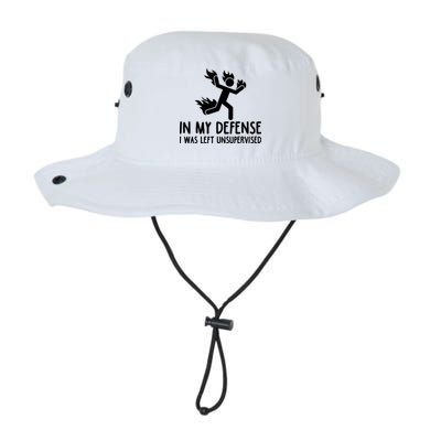 In My Defense I Was Left Unsupervised Funny Gift Legacy Cool Fit Booney Bucket Hat