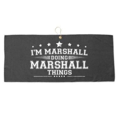 Im Marshall Doing Marshall Things Large Microfiber Waffle Golf Towel