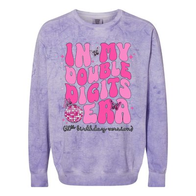 In My Double Digits Era 10th Birthday Version Colorblast Crewneck Sweatshirt