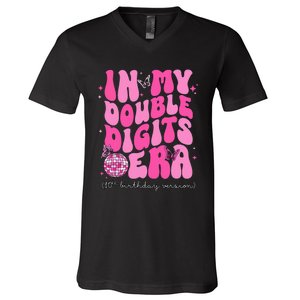 In My Double Digits Era 10th Birthday Version V-Neck T-Shirt