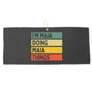 IM Maia Doing Maia Things Funny Personalized Quote Large Microfiber Waffle Golf Towel