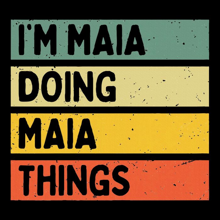 IM Maia Doing Maia Things Funny Personalized Quote Women's V-Neck T-Shirt
