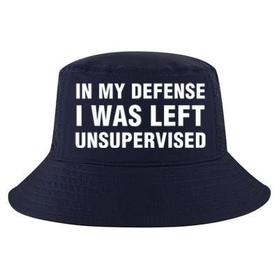 In My Defense I Was Left Unsupervised Cool Comfort Performance Bucket Hat