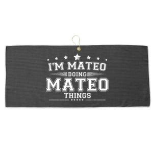 Im Mateo Doing Mateo Things Large Microfiber Waffle Golf Towel