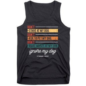 Ignore My Dog Trainer Service Dog Training Funny Saying Tank Top