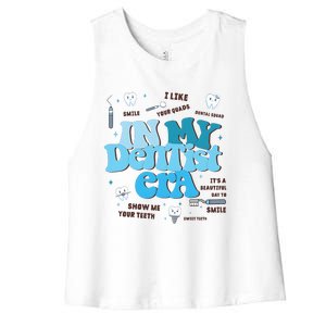 In My Dentist Era Dental Teeth Women's Racerback Cropped Tank