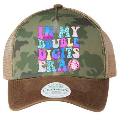 In My Double Digits Era 10 Year Old 10th Birthday Disco Legacy Tie Dye Trucker Hat