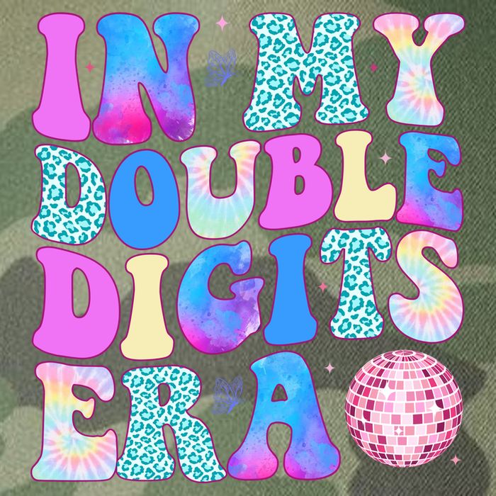 In My Double Digits Era 10 Year Old 10th Birthday Disco Legacy Tie Dye Trucker Hat