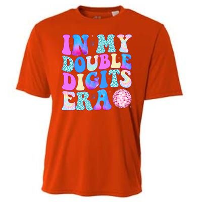 In My Double Digits Era 10 Year Old 10th Birthday Disco Cooling Performance Crew T-Shirt