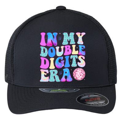 In My Double Digits Era 10 Year Old 10th Birthday Disco Flexfit Unipanel Trucker Cap