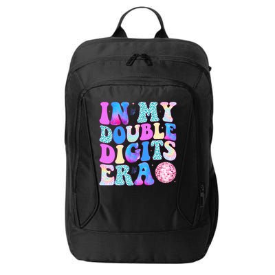 In My Double Digits Era 10 Year Old 10th Birthday Disco City Backpack