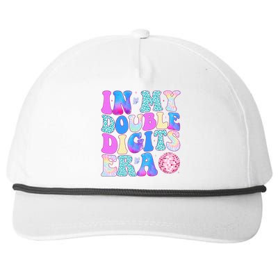 In My Double Digits Era 10 Year Old 10th Birthday Disco Snapback Five-Panel Rope Hat