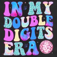 In My Double Digits Era 10 Year Old 10th Birthday Disco 11oz C Handle Ceramic Mug
