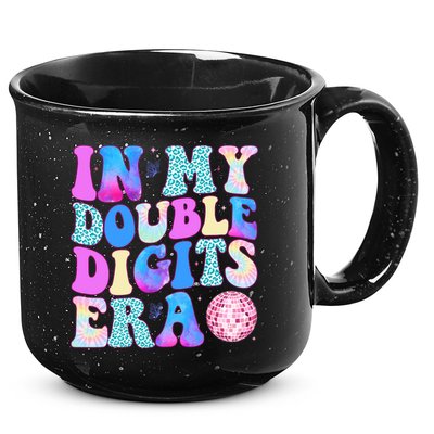 In My Double Digits Era 10 Year Old 10th Birthday Disco 15oz Campfire Ceramic Mug