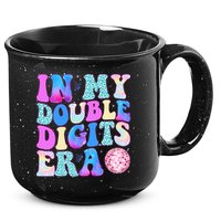 In My Double Digits Era 10 Year Old 10th Birthday Disco 15oz Campfire Ceramic Mug