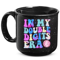 In My Double Digits Era 10 Year Old 10th Birthday Disco 15oz Campfire Ceramic Mug
