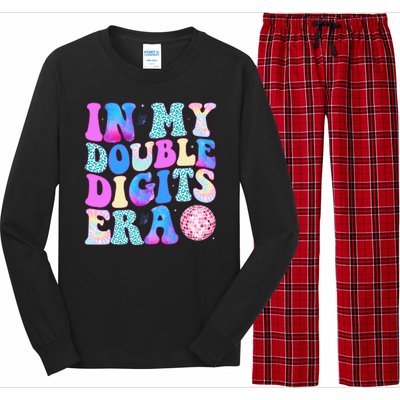 In My Double Digits Era 10 Year Old 10th Birthday Disco Long Sleeve Pajama Set