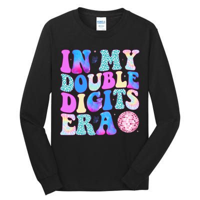 In My Double Digits Era 10 Year Old 10th Birthday Disco Tall Long Sleeve T-Shirt