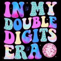 In My Double Digits Era 10 Year Old 10th Birthday Disco Mesh Reversible Basketball Jersey Tank