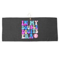 In My Double Digits Era 10 Year Old 10th Birthday Disco Large Microfiber Waffle Golf Towel