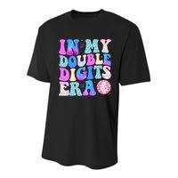 In My Double Digits Era 10 Year Old 10th Birthday Disco Youth Performance Sprint T-Shirt