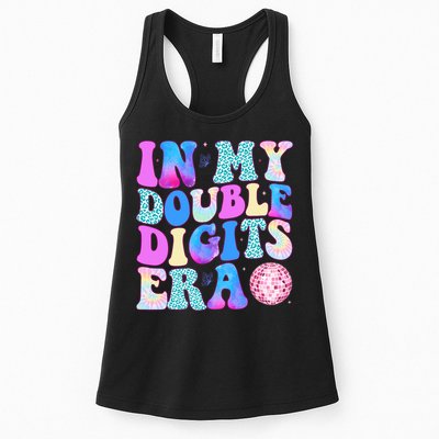 In My Double Digits Era 10 Year Old 10th Birthday Disco Womens Tank Top