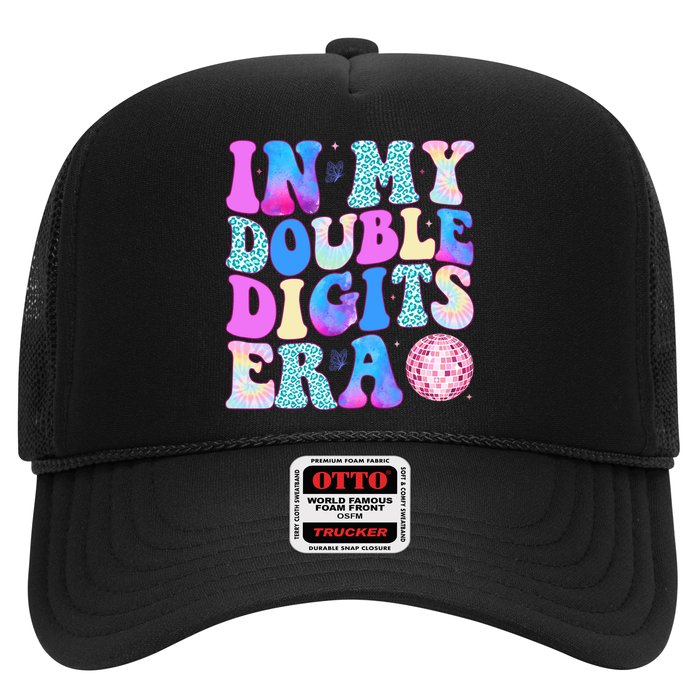 In My Double Digits Era 10 Year Old 10th Birthday Disco Trucker Hat