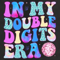 In My Double Digits Era 10 Year Old 10th Birthday Disco Trucker Hat