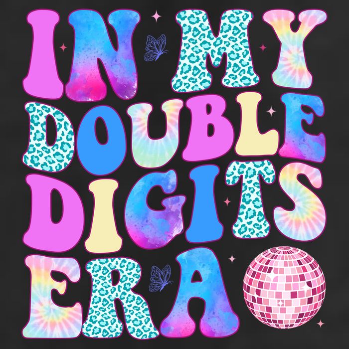 In My Double Digits Era 10 Year Old 10th Birthday Disco Trucker Hat