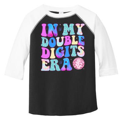 In My Double Digits Era 10 Year Old 10th Birthday Disco Toddler Fine Jersey T-Shirt