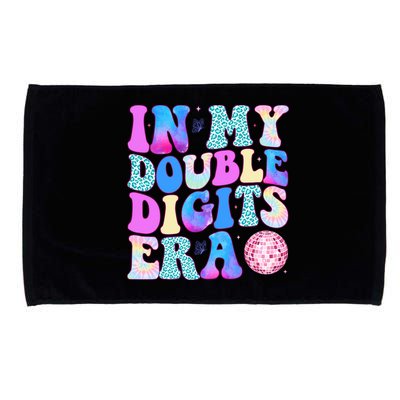 In My Double Digits Era 10 Year Old 10th Birthday Disco Microfiber Hand Towel