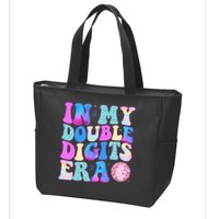 In My Double Digits Era 10 Year Old 10th Birthday Disco Zip Tote Bag