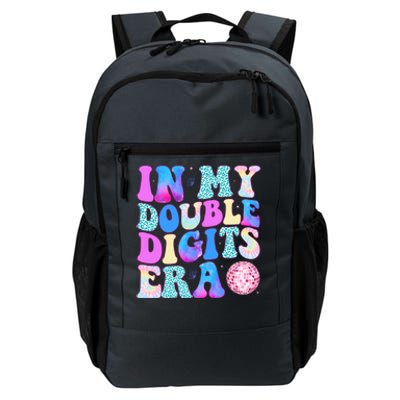 In My Double Digits Era 10 Year Old 10th Birthday Disco Daily Commute Backpack