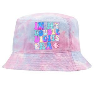 In My Double Digits Era 10 Year Old 10th Birthday Disco Tie-Dyed Bucket Hat