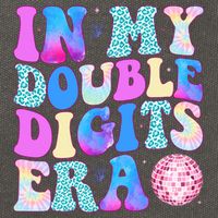 In My Double Digits Era 10 Year Old 10th Birthday Disco Cotton Canvas Backpack