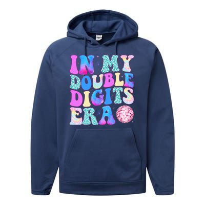 In My Double Digits Era 10 Year Old 10th Birthday Disco Performance Fleece Hoodie