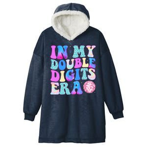 In My Double Digits Era 10 Year Old 10th Birthday Disco Hooded Wearable Blanket