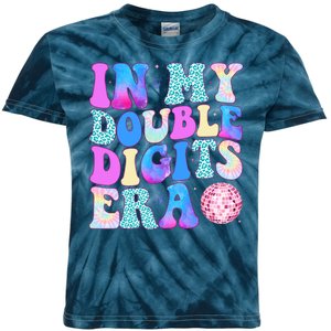 In My Double Digits Era 10 Year Old 10th Birthday Disco Kids Tie-Dye T-Shirt