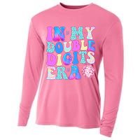 In My Double Digits Era 10 Year Old 10th Birthday Disco Cooling Performance Long Sleeve Crew