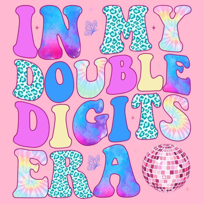 In My Double Digits Era 10 Year Old 10th Birthday Disco Cooling Performance Long Sleeve Crew