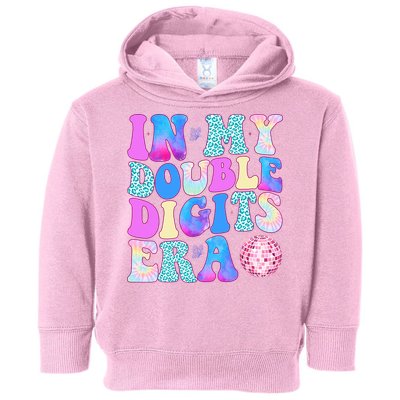 In My Double Digits Era 10 Year Old 10th Birthday Disco Toddler Hoodie