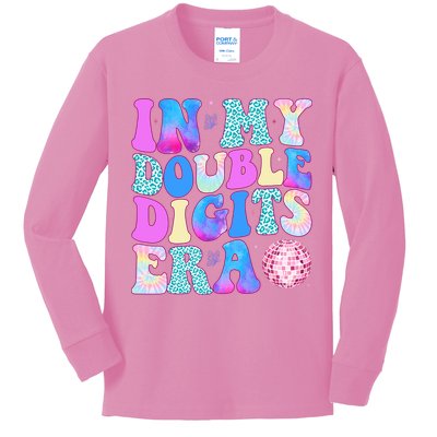 In My Double Digits Era 10 Year Old 10th Birthday Disco Kids Long Sleeve Shirt