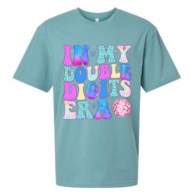 In My Double Digits Era 10 Year Old 10th Birthday Disco Sueded Cloud Jersey T-Shirt