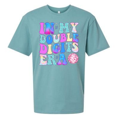 In My Double Digits Era 10 Year Old 10th Birthday Disco Sueded Cloud Jersey T-Shirt