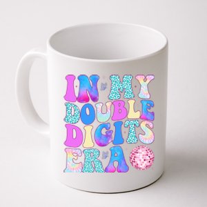 In My Double Digits Era 10 Year Old 10th Birthday Disco Coffee Mug