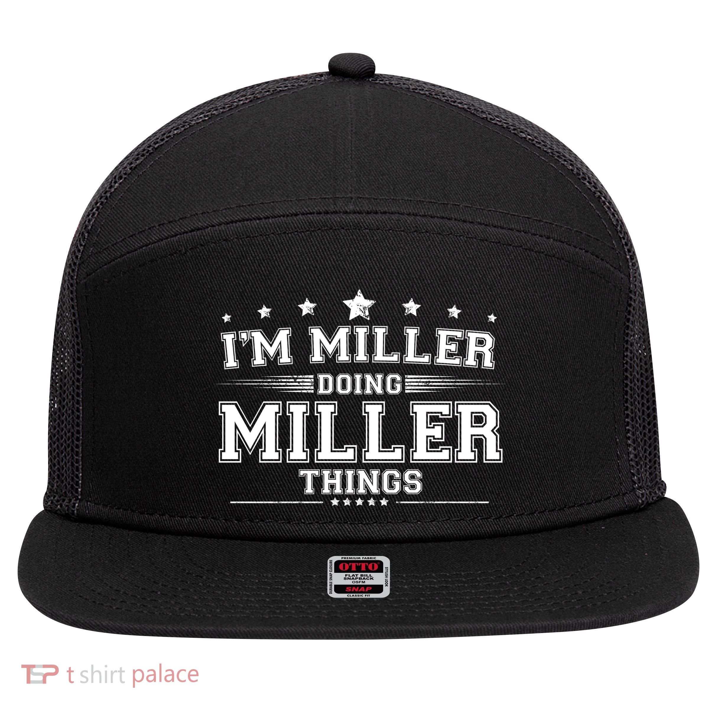 Im Miller Doing Miller Things 7 Panel Mesh Trucker Snapback Hat