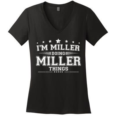 Im Miller Doing Miller Things Women's V-Neck T-Shirt