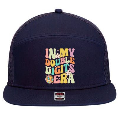 In My Double Digits Era Retro 10 Year Old 10th Birthday 7 Panel Mesh Trucker Snapback Hat