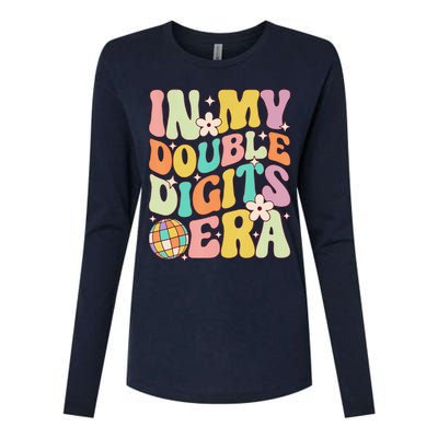 In My Double Digits Era Retro 10 Year Old 10th Birthday Womens Cotton Relaxed Long Sleeve T-Shirt