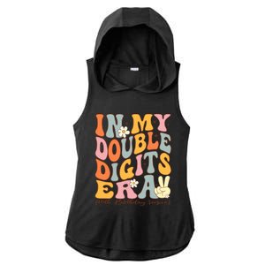 In My Double Digits Era 10th Birthday Ladies PosiCharge Tri-Blend Wicking Draft Hoodie Tank